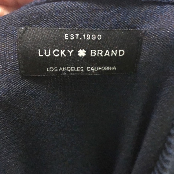 Lucky Brand Dark Blue Lightweight Sweater M - Picture 4 of 6
